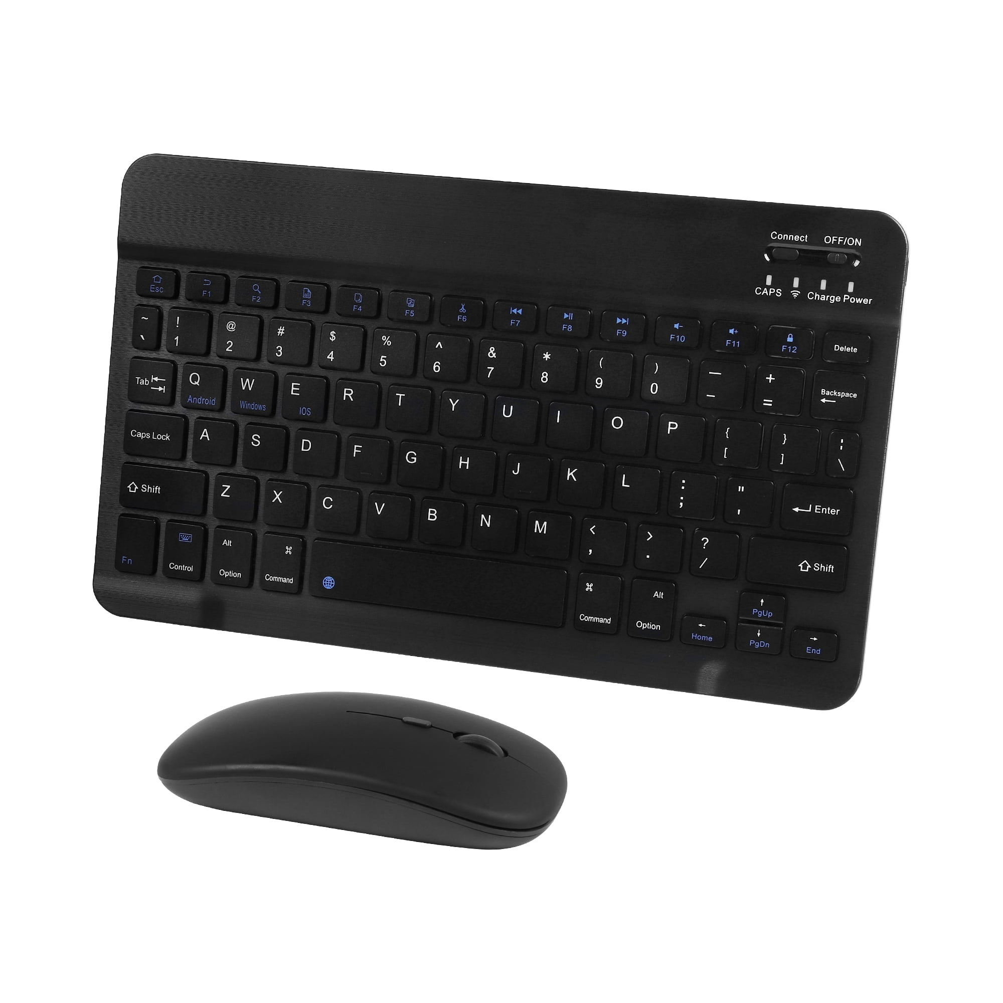 PloutoRich 10 inch Wireless Keyboard and Mouse Combos, Mini UltraSlim