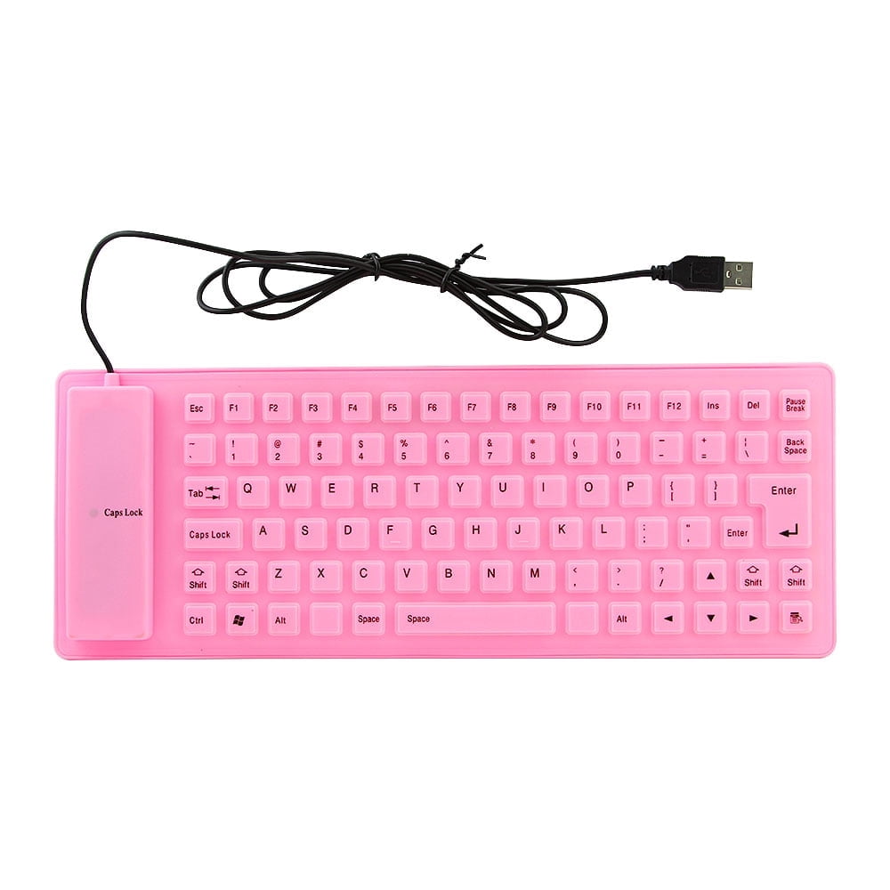 PloutoRich Wired Foldable Silicone Keyboard Portable Ultra Slim ...
