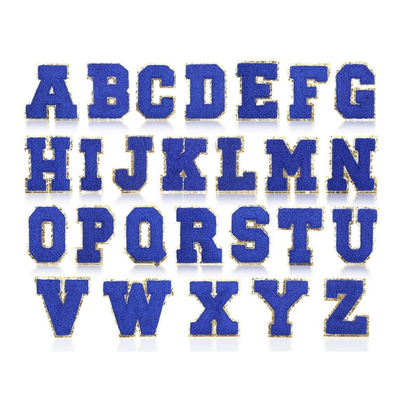 PloutoRich Letter Patches for Clothing, Sew on Patches, Iron on Patches for Clothes, Embroidered Alphabet Patches for Hat Shirts Shoes Bags