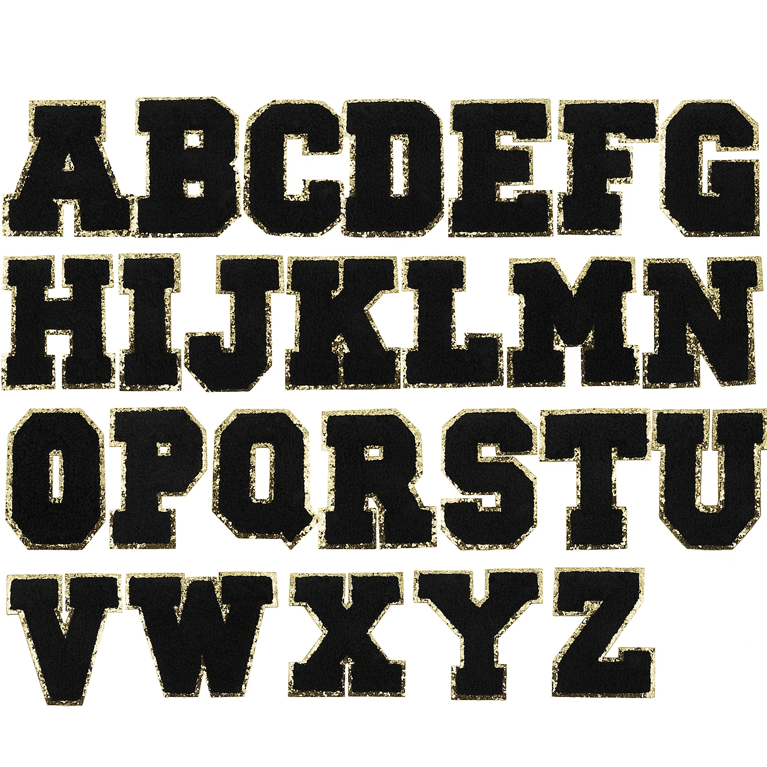 PloutoRich Letter Patches for Clothing, Sew on Patches, Iron on Patches for Clothes, Embroidered Alphabet Patches for Hat Shirts Shoes Bags
