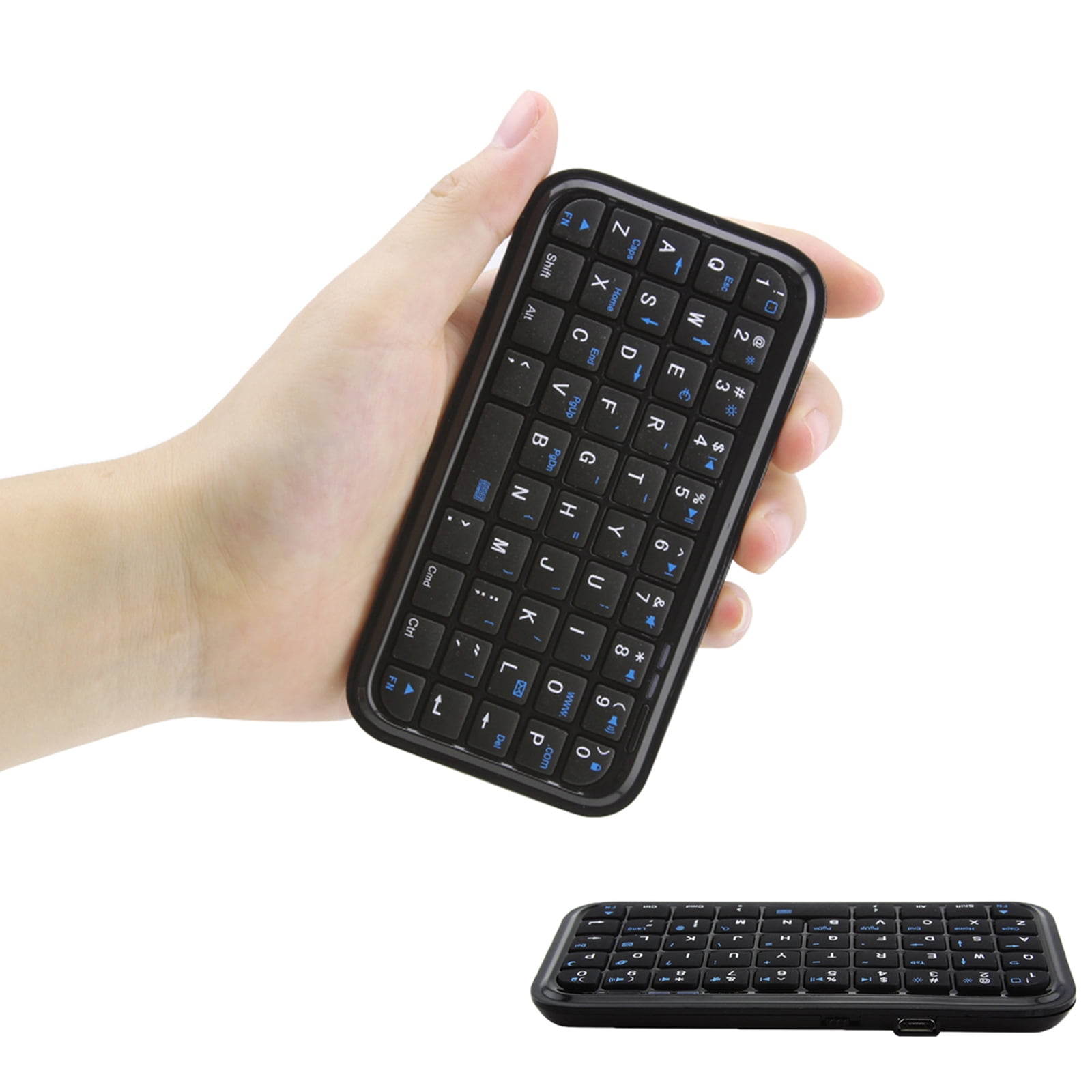 PloutoRich Wireless Bluetooth Keyboard Ultra Slim Silent Mini Wireless  Keyboard Rechargeable Portable Pocket Keyboard Handheld 49 Keys Cordless  Keyboard for iPhone iPad Android Laptop Windows Mac - Walmart.com