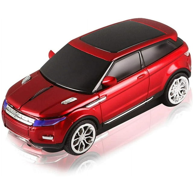 PloutoRich Wireless Mouse, 2.4GHz Car Shaped Wireless Mouse 1600 DPI Optical Computer Mice with USB Receiver for PC Computer Laptop Gift