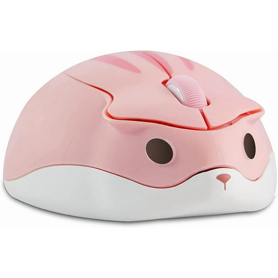 PloutoRich Wireless Mouse, 2.4GHz Wireless Mouse, Hamster Shape Portable Mobile Optical 1200DPI USB Mice Cordless Mouse for PC Laptop Computer