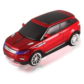 PloutoRich Wireless Mouse Car Mouse Cool Computer Mouse 2.4GHz Optical Mouse with USB Receiver Ergonomic Mouse for Laptop Desktop Computer, Red