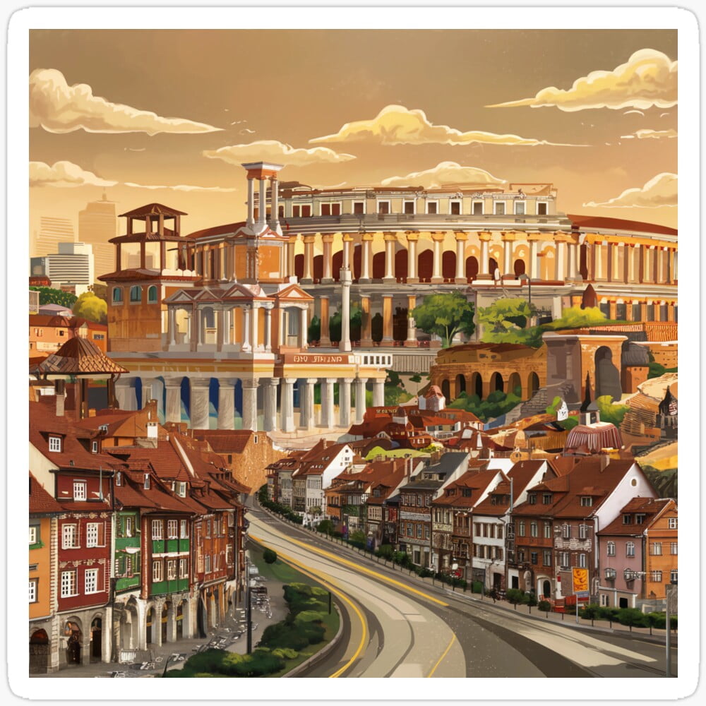 Plovdiv,Bulgaria Sticker Phone Decal Water Bottle Stickers Car Decals ...