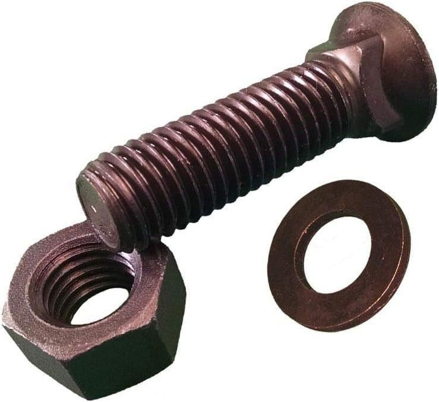 Plow Bolt, Nut, washer Blades/Cutting Edges 3/410x2 1/2 Grade 8, Dome Head