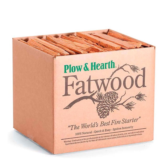 Plow & Hearth 10 lb Fatwood Fire-Starter Sticks Organic Kindling All ...