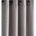 thumbnail image 1 of Plow & Hearth 110"W x 84" L Grasscloth Grommet Top Outdoor Curtain Panel, Ash Gray, 1 of 2