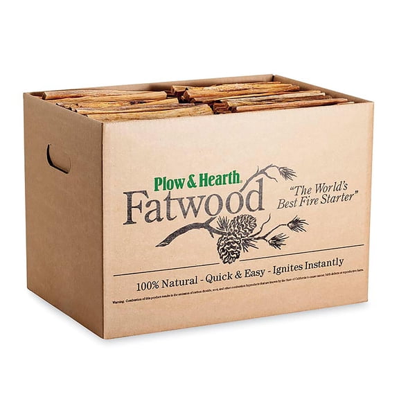 Plow & Hearth 25 lb Fatwood Fire-Starter Sticks Organic Kindling All Natural