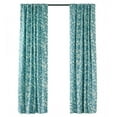thumbnail image 1 of Plow & Hearth 42"W x 96"L Floral Damask Rod-Pocket Insulated Curtain Panel, in Blue, 1 of 1