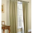 thumbnail image 1 of Plow & Hearth 63"L x 80"W Thermalogic Check Tab-Top Curtain Pair, in Sage, 1 of 2