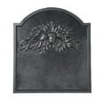 thumbnail image 1 of Plow & Hearth Cast Iron Fireplace Fireback with Oak Leaf Design, 1 of 3
