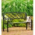 thumbnail image 1 of Plow & Hearth Celtic Knot Garden Bench, 1 of 8
