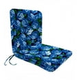 thumbnail image 1 of Plow & Hearth Classic Chair Cushion w/Ties, 19" x 17" x 2 1/2", Midnight Hydrangea, 1 of 2