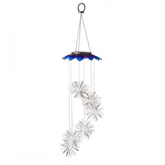 Plow & Hearth Color Changing Solar Mobile with 3D Flowers