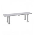 thumbnail image 1 of Plow & Hearth Commercial-Grade Weatherproof Backless Garden Bench - White, 1 of 1