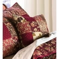 thumbnail image 1 of Plow & Hearth Cranberry Floral Patchwork Throw Pillow, 1 of 1