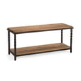 thumbnail image 1 of Plow & Hearth Deep Creek Bench/Table with Metal Frame and Rustic Wood, 1 of 6