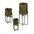 thumbnail image 1 of Plow & Hearth Distressed Metal Raised Planters, Set of 3, 1 of 1