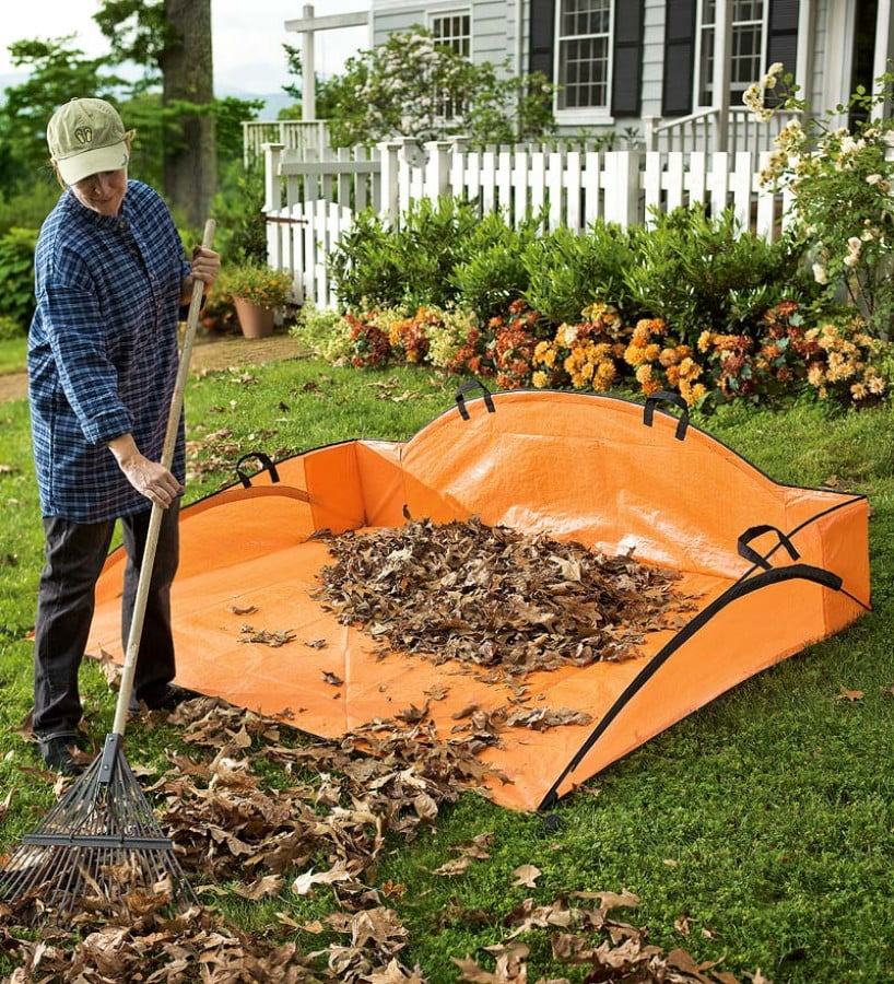 Plow & Hearth EZ Leaf Hauler - Holds 5X More than a Wheelbarrow