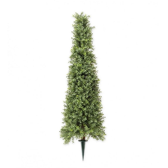 Plow & Hearth Faux Boxwood Topiary Cone, 36"
