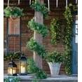thumbnail image 1 of Plow & Hearth Indoor/Outdoor Blue Ridge Garland with Battery-Operated Lights, 1 of 1