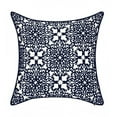 thumbnail image 1 of Plow & Hearth Indoor/Outdoor Embroidered Lacework Throw Pillow - Navy, 1 of 1