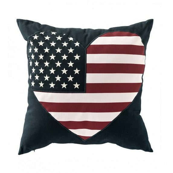 Plow & Hearth Indoor/Outdoor Patriotic Throw Pillows Heart