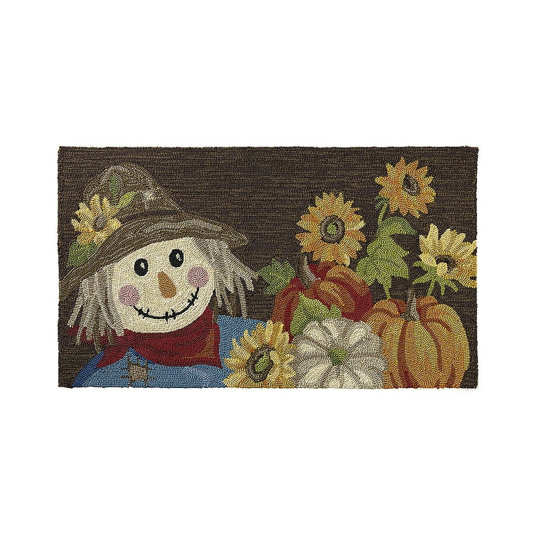 Indoor/Outdoor Sunflower Hooked Polypropylene Accent Rug