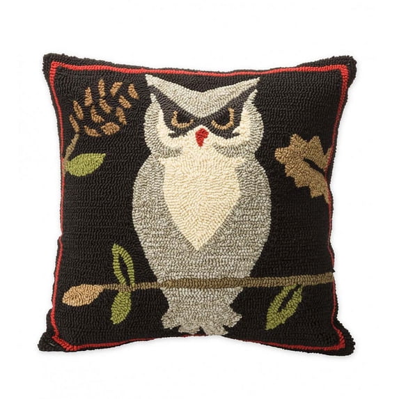 Plow & Hearth Indoor/Outdoor Woodland Throw Pillow with Owl
