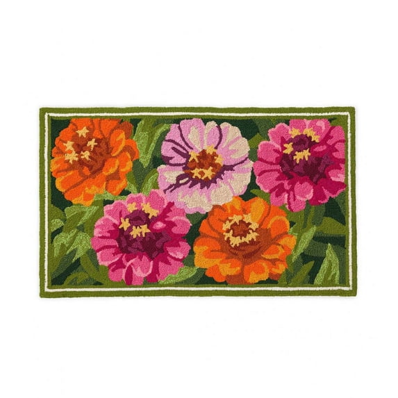 Plow & Hearth Indoor/Outdoor Zinnia Hooked Polypropylene Accent Rug