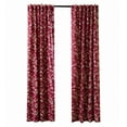 thumbnail image 1 of Plow & Hearth Insulated Floral Damask Short Panel with Rod Pocket, 42"W x 54"L Red, 1 of 2
