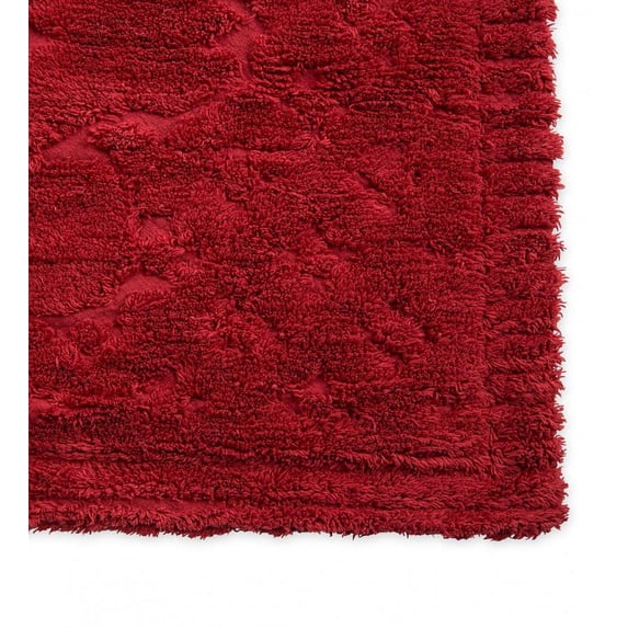 Plow & Hearth Juliet Tufted Cotton Chenille Standard Sham Antique Red