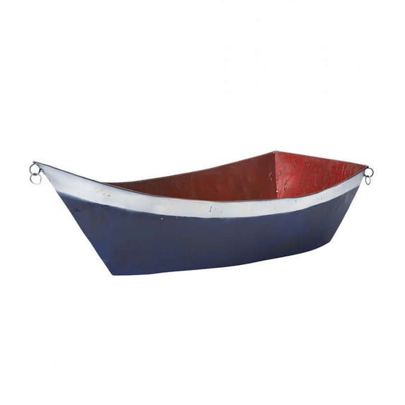 Plow & Hearth Large Handmade Painted Metal Boat Planter/Container