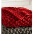 thumbnail image 1 of Plow & Hearth Lightweight Knitted Cozy Acrylic Throw - Antique Red, 1 of 1