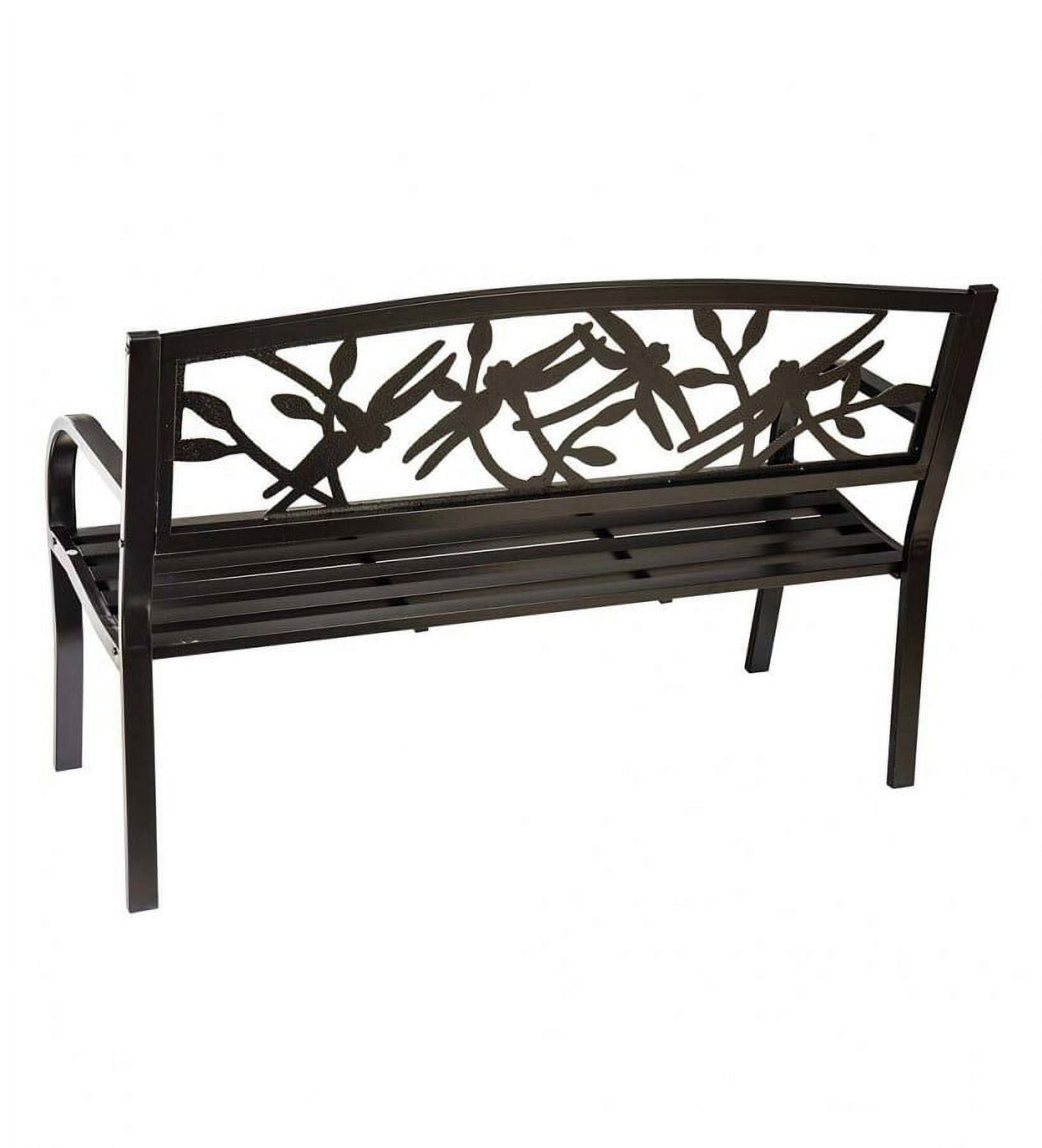 Plow & Hearth Metal Blooming Garden Bench - Thumbnail 4