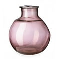 thumbnail image 1 of Plow & Hearth Oval Recycled Glass Balloon Vase, 12" Pink, 1 of 2