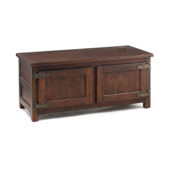 Plow & Hearth Portland Ice Box Wood Coffee Table/Bench with Replica Hardware