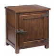 thumbnail image 1 of Plow & Hearth Portland Ice Box Wood Storage Side Table with Replica Hardware, 1 of 6