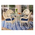 thumbnail image 1 of Plow & Hearth Prospect Hill Wicker Round Dining Table and 4 Chairs Set, 1 of 2