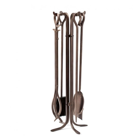 Plow & Hearth Regular Fireplace Tool Set, in Bronze