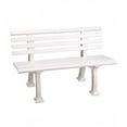 thumbnail image 1 of Plow & Hearth Small 2-Seater Weatherproof PVC Garden Bench - White, 1 of 2