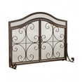 thumbnail image 1 of Plow & Hearth Small Crest Fireplace Screen With Doors, 1 of 2