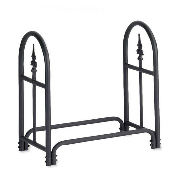 Plow & Hearth Small Decorative Heavy-Duty Steel Fireplace Wood Rack / Log Rack
