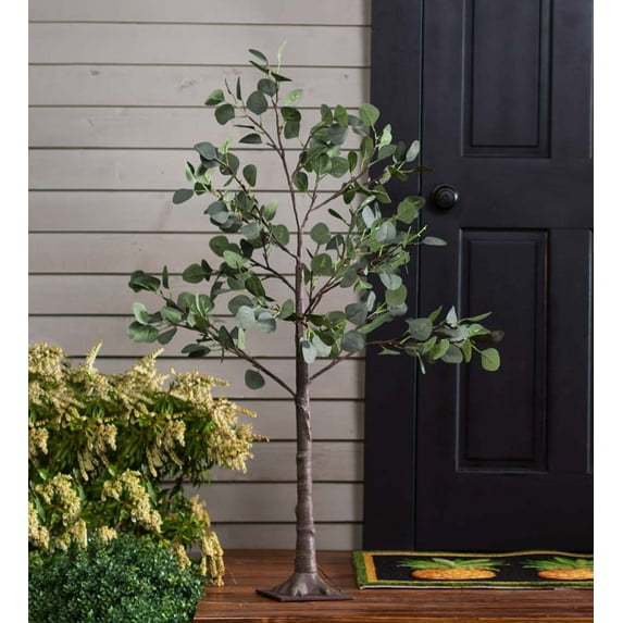 Plow & Hearth Small Lighted Eucalyptus Tree with 72 Lights