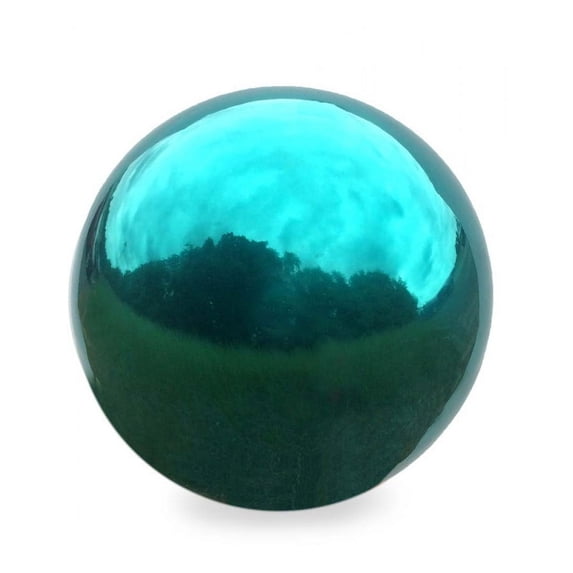 Plow & Hearth Stainless Steel Gazing Ball Teal
