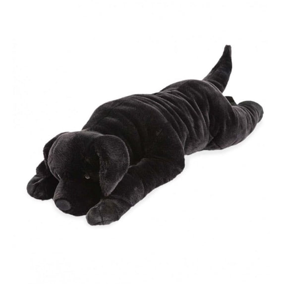 Plow & Hearth Super Soft Labrador Body Pillow w/ Realistic Features Black Lab