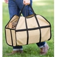 thumbnail image 1 of Plow & Hearth Tan Canvas Log Carrier - Fireplace & Wood Stove Accessories, 1 of 2