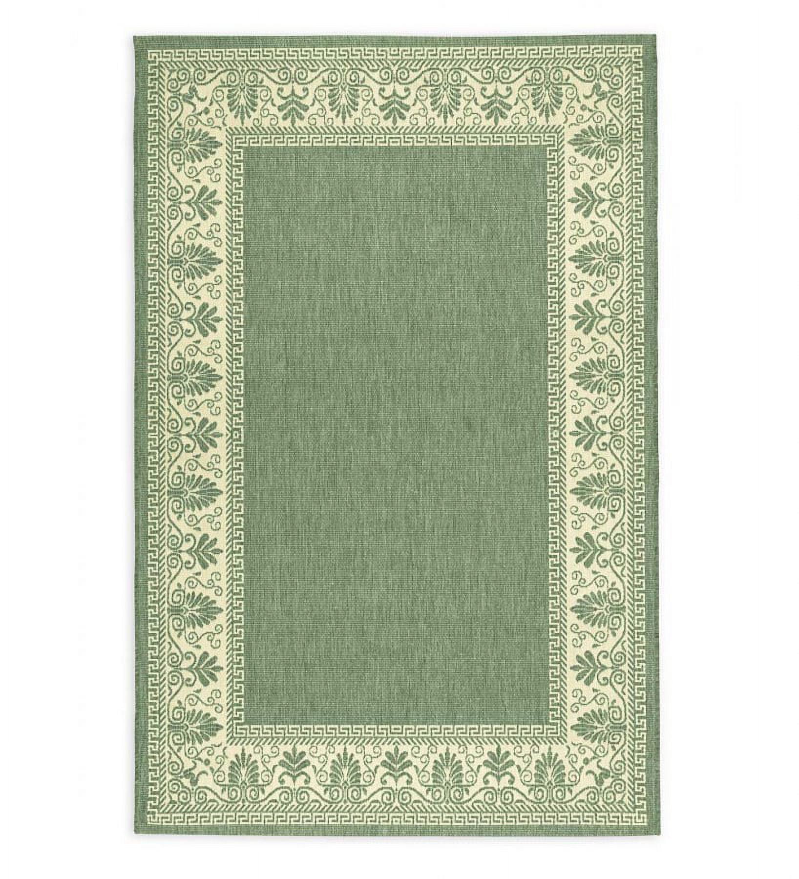 Plow & Hearth Veranda Border Indoor/Outdoor Rug, 3'9
