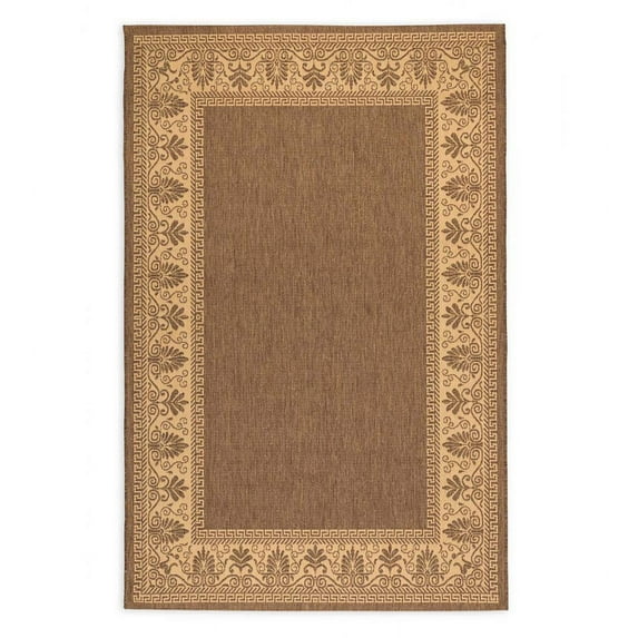 Plow & Hearth Veranda Border Indoor/Outdoor Rug, 5'3" x 7'6"